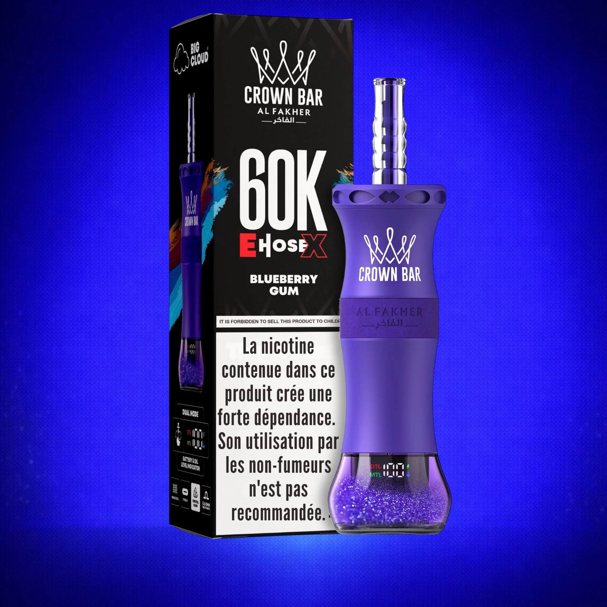 Puff Al Fakher 60K E-HoseX Crown Bar - Image 7